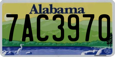 AL license plate 7AC3970
