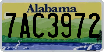AL license plate 7AC3972