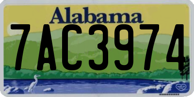 AL license plate 7AC3974