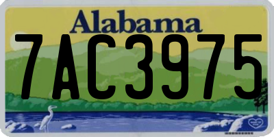 AL license plate 7AC3975