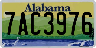 AL license plate 7AC3976