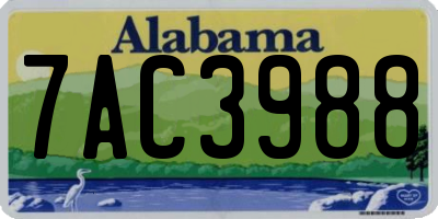 AL license plate 7AC3988