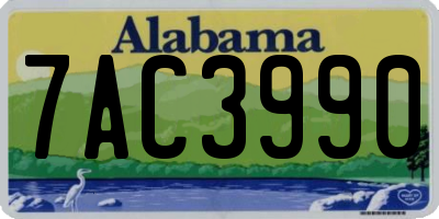 AL license plate 7AC3990