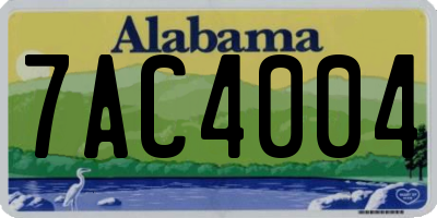 AL license plate 7AC4004