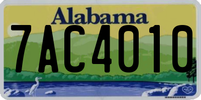 AL license plate 7AC4010