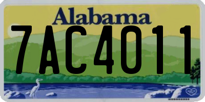 AL license plate 7AC4011
