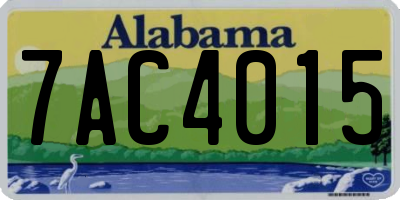 AL license plate 7AC4015