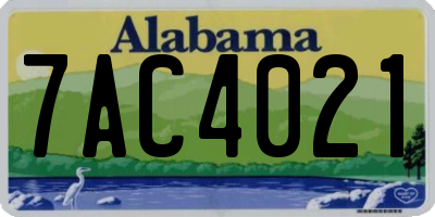 AL license plate 7AC4021