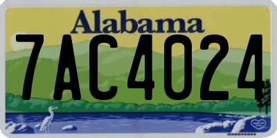 AL license plate 7AC4024