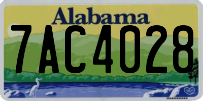 AL license plate 7AC4028