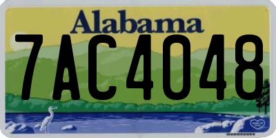 AL license plate 7AC4048