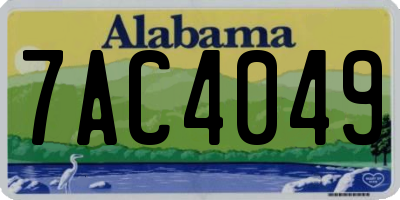 AL license plate 7AC4049