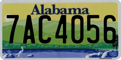 AL license plate 7AC4056