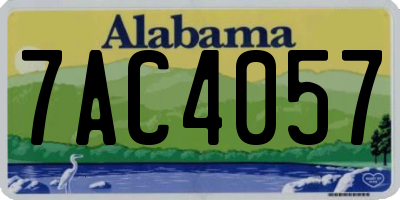 AL license plate 7AC4057