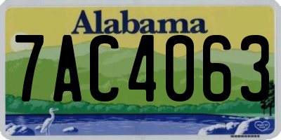 AL license plate 7AC4063