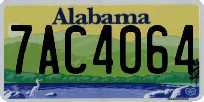AL license plate 7AC4064
