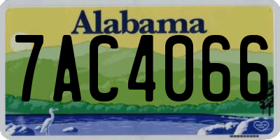 AL license plate 7AC4066