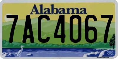 AL license plate 7AC4067