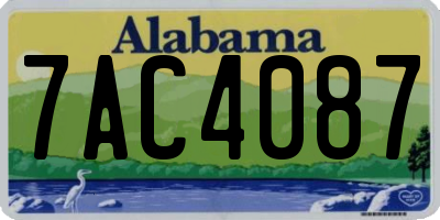 AL license plate 7AC4087