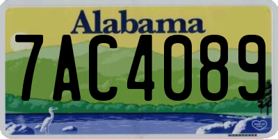 AL license plate 7AC4089