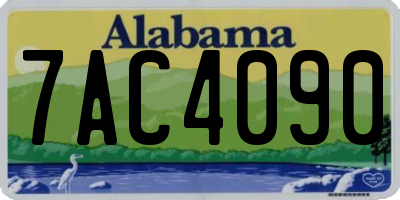 AL license plate 7AC4090