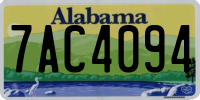 AL license plate 7AC4094