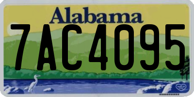 AL license plate 7AC4095
