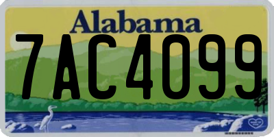 AL license plate 7AC4099