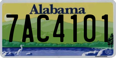 AL license plate 7AC4101
