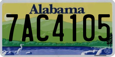 AL license plate 7AC4105