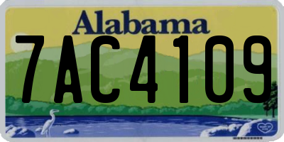 AL license plate 7AC4109