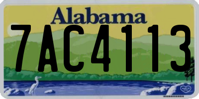 AL license plate 7AC4113