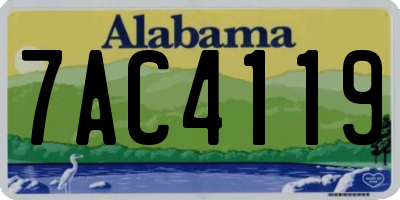 AL license plate 7AC4119