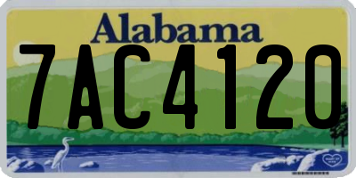 AL license plate 7AC4120