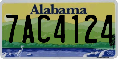 AL license plate 7AC4124