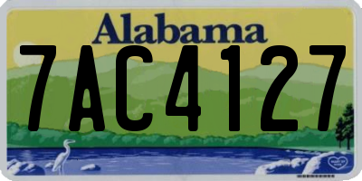 AL license plate 7AC4127