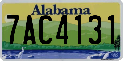 AL license plate 7AC4131