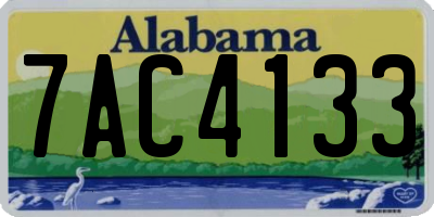 AL license plate 7AC4133