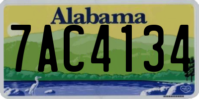 AL license plate 7AC4134