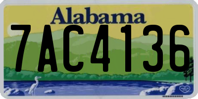 AL license plate 7AC4136