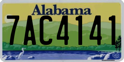 AL license plate 7AC4141