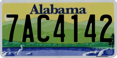 AL license plate 7AC4142