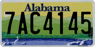 AL license plate 7AC4145