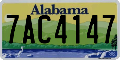 AL license plate 7AC4147