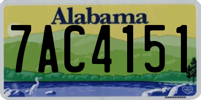 AL license plate 7AC4151