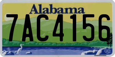 AL license plate 7AC4156