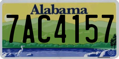 AL license plate 7AC4157