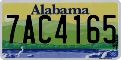 AL license plate 7AC4165