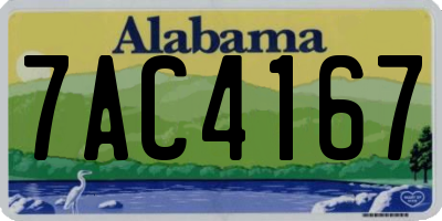 AL license plate 7AC4167