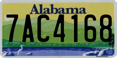 AL license plate 7AC4168